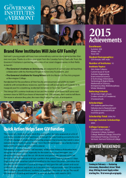 Achievements - Governor`s Institutes of Vermont