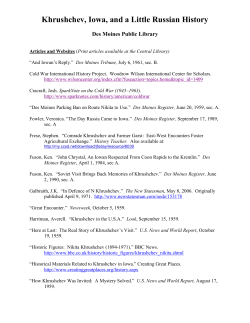 Khrushchev, Iowa, and a Little Russian History