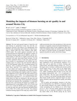 Modeling the impacts of biomass burning on air quality in and