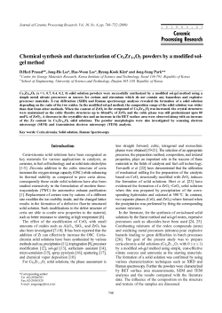 Chemical synthesis and characterization of CexZr1