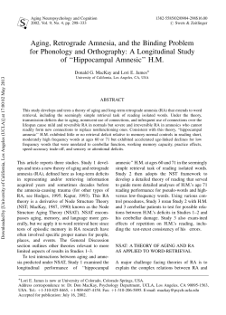 Aging, Retrograde Amnesia, and the Binding Problem