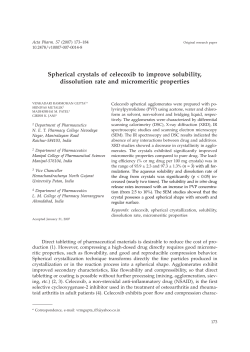 Spherical crystals of celecoxib to improve solubility, dissolution rate