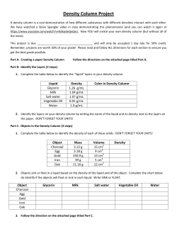 Density Column Project