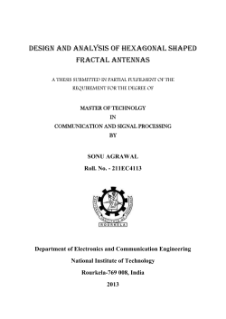 design and analysis of hexagonal shaped fractal