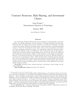Contract Structure, Risk Sharing, and Investment Choice