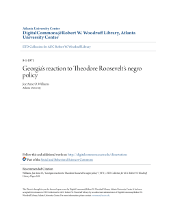 Georgia`s reaction to Theodore Roosevelt`s negro policy
