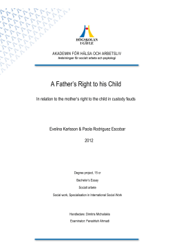 A Father`s Right to his Child