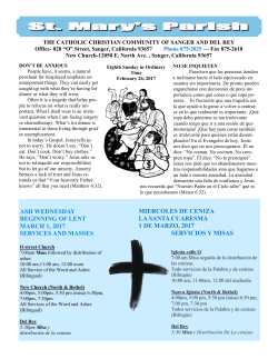 ash wednesday beginning of lent march 1, 2017 services and