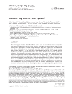 Permafrost creep and rock glacier dynamics