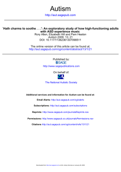 Autism - Goldsmiths Research Online