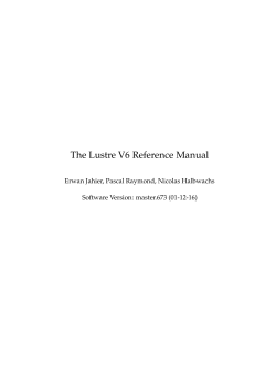 The Lustre V6 Reference Manual
