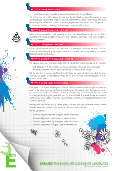 ACTIVITY: Linking Words