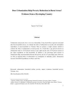 Does Urbanization Help Poverty Reduction in Rural Areas?
