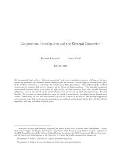Congressional Investigations and the Electoral Connection
