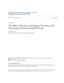 The Effect of Positive and Negative Pictures on the Processing of