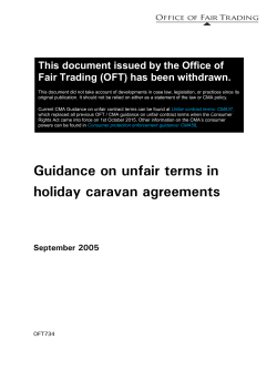Unfair Terms in Holiday Caravan Agreements