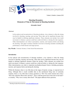 Shooting Dynamics - Investigative Sciences Journal