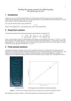 Finding the spring constant of a helical spring 1