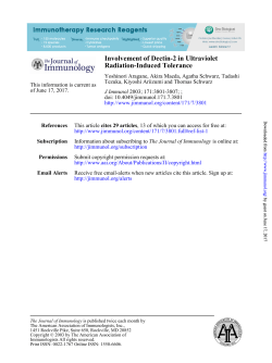 Radiation-Induced Tolerance Involvement of Dectin