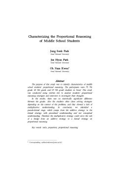 5 Characterizing the Proportional Reasoning of Middle School