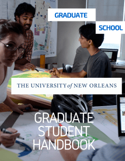 Graduate Student Handbook - University of New Orleans