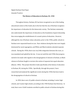 1950 Durham Schools Paper