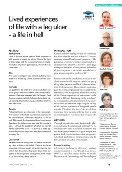 Lived experiences of life with a leg ulcer
