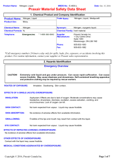 Nitrogen Liquid MSDS E-4630 2016