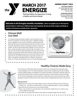 March Newsletter - YMCA of Monroe County