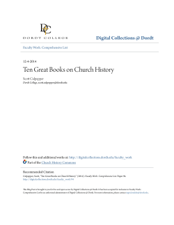 Ten Great Books on Church History