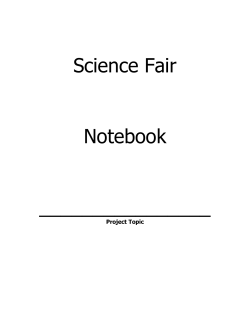 Science Fair Notebook
