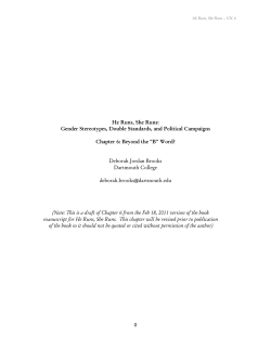 Gender Stereotypes, Double Standards, and Political Campaigns