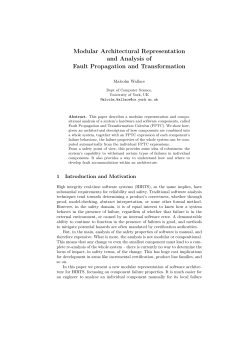 Modular Architectural Representation and Analysis of Fault