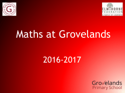 Grovelands Maths Enrichment Session