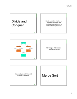 Divide and Conquer Merge Sort