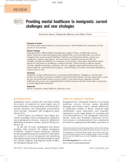 Providing mental healthcare to immigrants: current challenges and