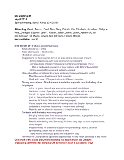EC Meeting 24 April 2015 Spring Meeting, Seoul, Korea