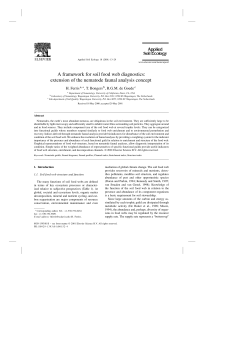 A framework for soil food web diagnostics: extension of