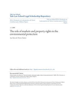 The role of markets and property rights in the environmental protection