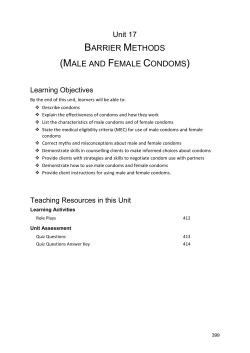 Male and Female Condoms - IntraHealth International