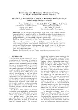 Exploring the Rhetorical Structure Theory for Multi - ICMC