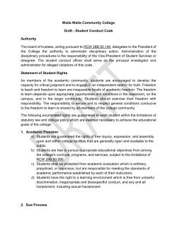 Code of Conduct - Walla Walla Community College