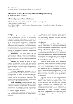 Interaction, Activity, Knowledge: Drivers of Unpredictability in Post