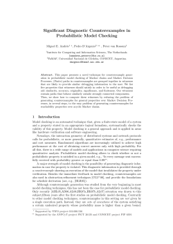 Significant Diagnostic Counterexamples in Probabilistic Model