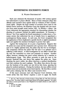 Rethinking Excessive Force - Duke Law Scholarship Repository