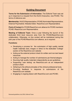 Editorial guidelines