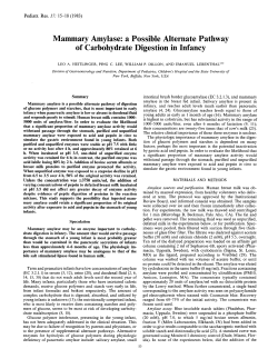 Mammary Amylase: a Possible Alternate Pathway of Carbohydrate
