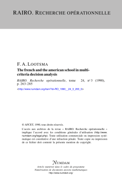 The french and the american school in multi-criteria