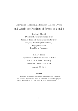 Circulant Weighing Matrices Whose Order and Weight are Products