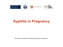 Syphilis in Pregnancy